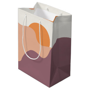 Sun goes down behind the purple hills medium gift bag