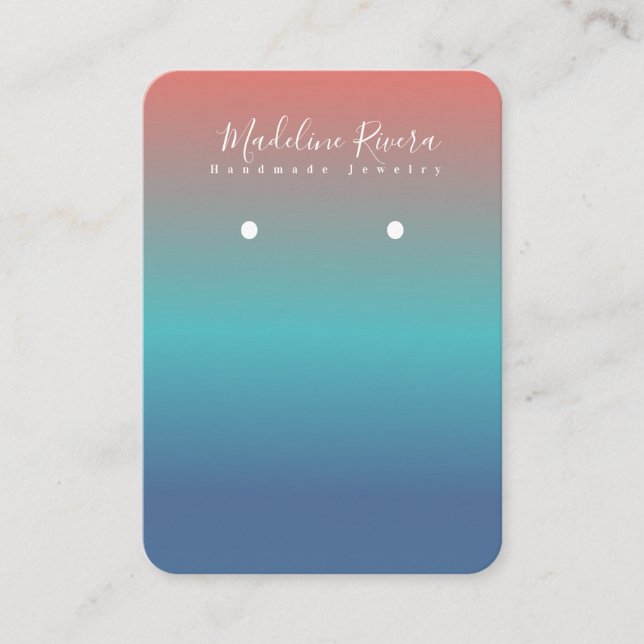 Sun Gradient Handmade Artisan Earring Display Card (Front)