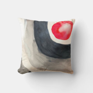 Sun grey and black abstract modern art cushion