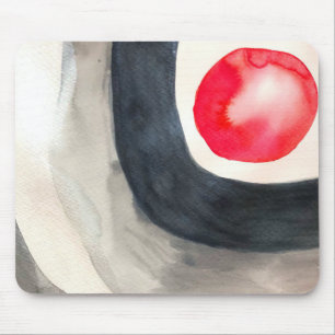 Sun grey and black abstract modern art mouse pad