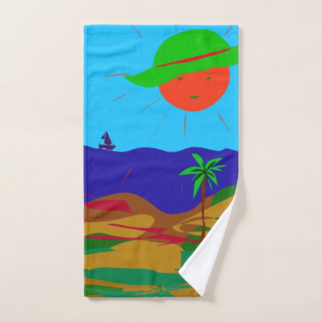 sun hand towel (Hand Towel)