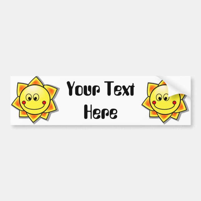 Sun Happy Sun Bumper Sticker (Front)
