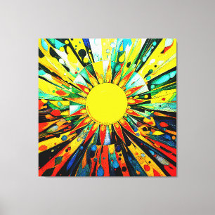 Sun In Abstract 910 Canvas Print
