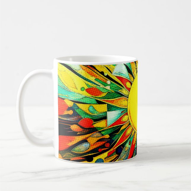 Sun In Abstract 910 Coffee Mug (Left)