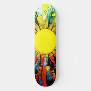 Sun In Abstract 910 Skateboard