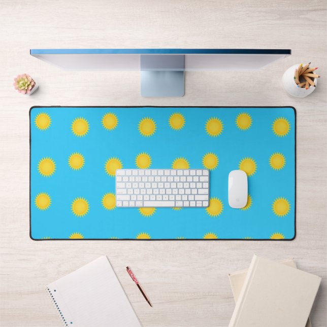 Sun in clear blue sky pattern desk mat (Office 1)