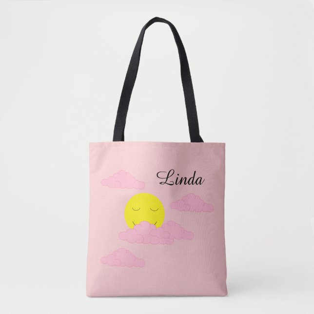 Sun in Hazy Sky: Light Pink  Tote Bag (Front)