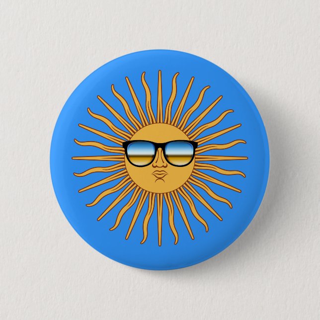 Sun in Shades 6 Cm Round Badge (Front)