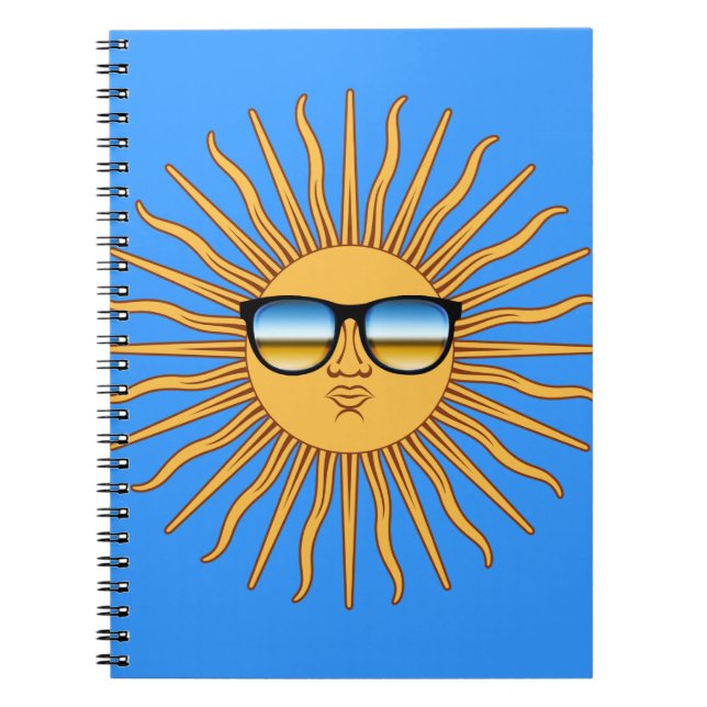 Sun in Shades Spiral Notebook (Front)