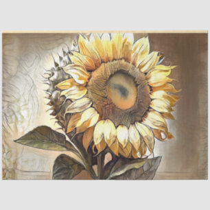 Sun In Sunflower Modern Art Collection Tissue Paper