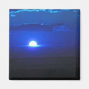 Sun in the Clouds (blue) Magnet