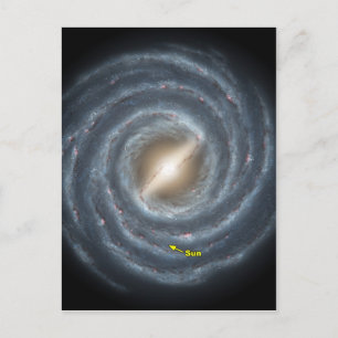 Sun in the Milky Way NASA Postcard