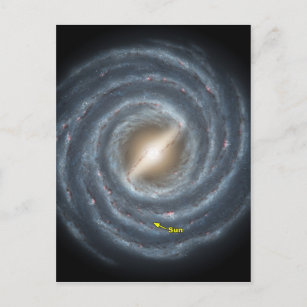 Sun in  the Milky Way NASA Postcard