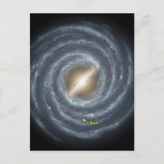 Sun in  the Milky Way NASA Postcard (Front)