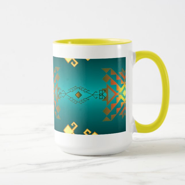 Sun In Winter Blanket Pattern Mug (Right)