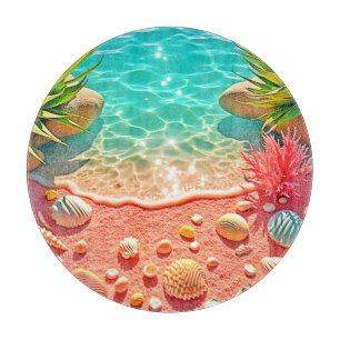 Sun-kissed Beach Shells Design Cutting Board