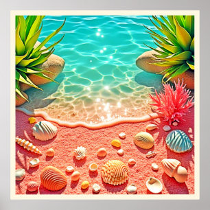 Sun-kissed Beach Shells Design Poster