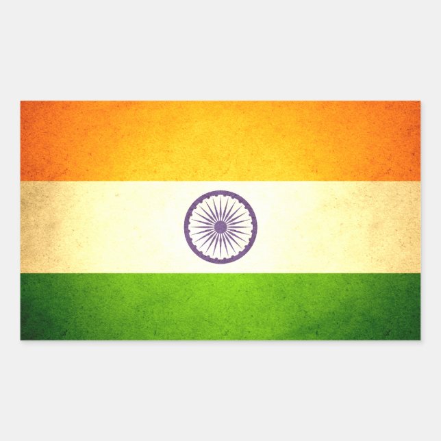 Sun kissed India Flag Rectangular Sticker (Front)