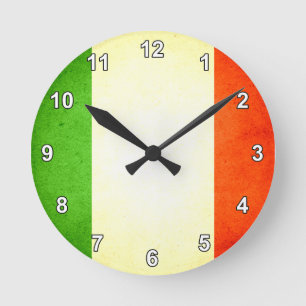 Sun kissed Italy Flag Round Clock