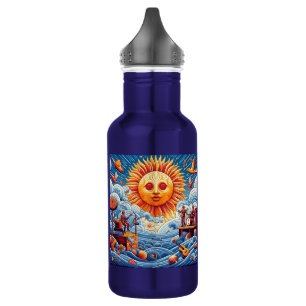 Sun-Kissed Ocean Jam: Vibrant Music Festival Art 532 Ml Water Bottle