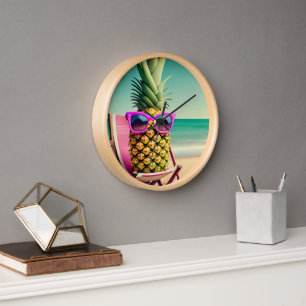 Sun Kissed Pineapple Clock