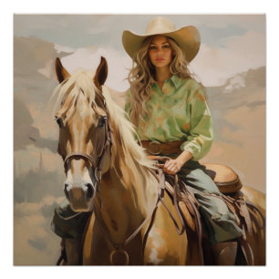 Sun-Kissed Saddles: Cowgirl Wall Art