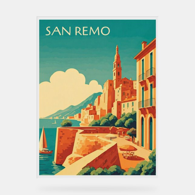 Sun-Kissed San Remo Acrylic Sign (Front)