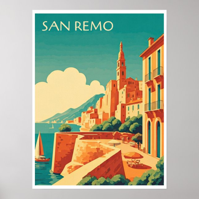 Sun-Kissed San Remo Poster (Front)