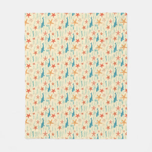 Sun-kissed Skin, Ocean Waves, Tropical Vibes Fleece Blanket