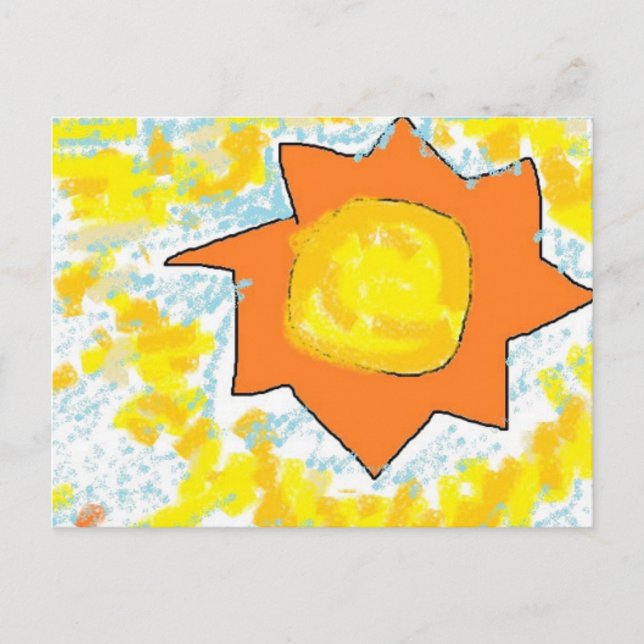 sun kissed sky paint postcard (Front)