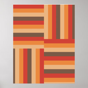 Sun kissed Stripe Pattern Poster