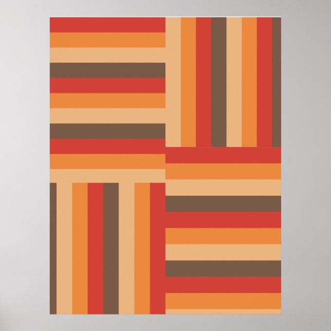 Sun kissed Stripe Pattern Poster (Front)
