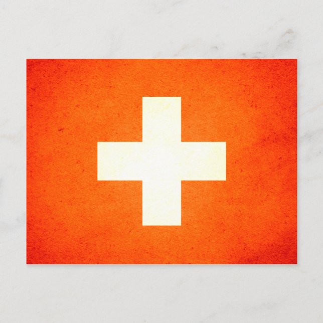 Sun kissed Switzerland Flag Postcard (Front)