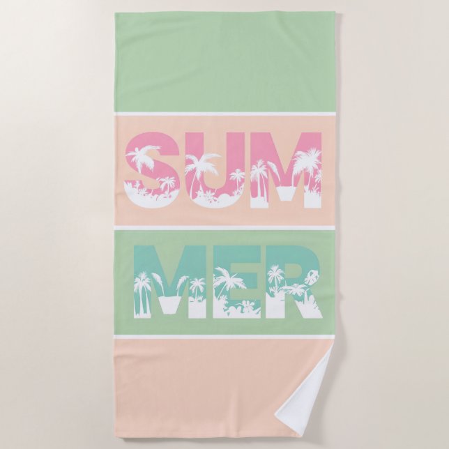 Sun-Kissed Tropics Beach Towel (Front)