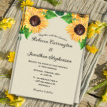 Sun-Kissed Vows: Sunflower Wedding Invitation