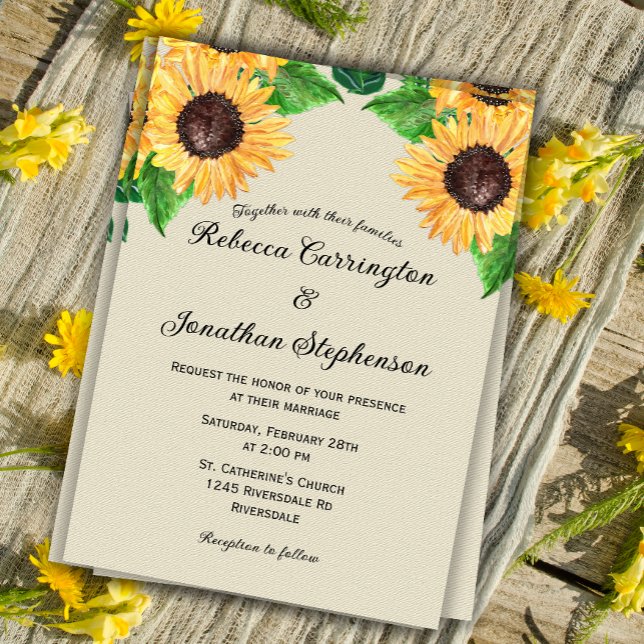 Sun-Kissed Vows: Sunflower Wedding Invitation (Creator Uploaded)