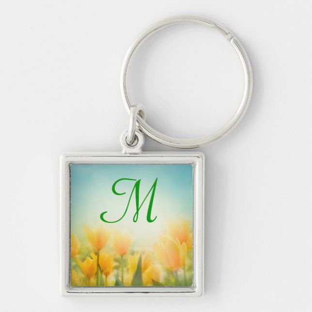 Sun Kissed Yellow Tulips Key Chain (Front)