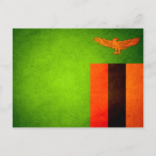 Sun kissed Zambia Flag Postcard