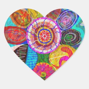 SUN Life Force on earth Heart Sticker