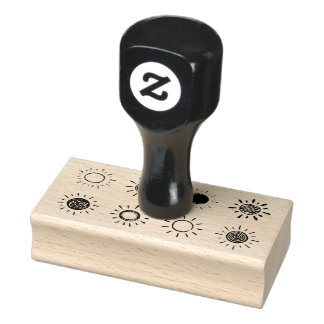 Sun light rubber stamp