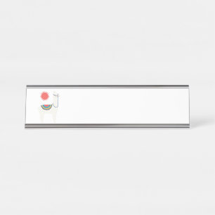 Sun Llama Desk Name Plate