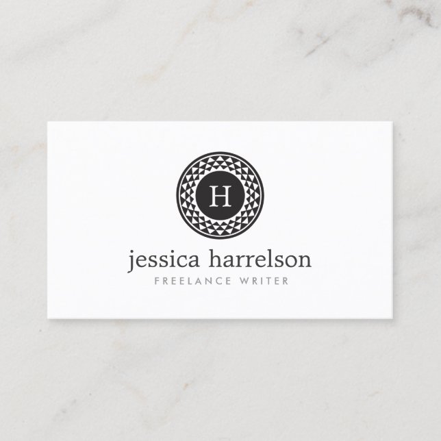 SUN LOGO MONOGRAM BUSINESS CARD (Front)