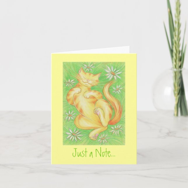 Sun Lover 'Just a note' note card (Front)