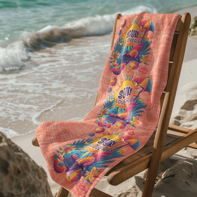 Sun Lover Orange Beach Towel (Creator Uploaded)