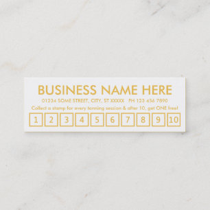 sun. loyalty punch card