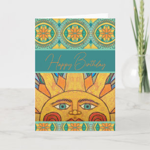 Sun Mandala Birthday Card