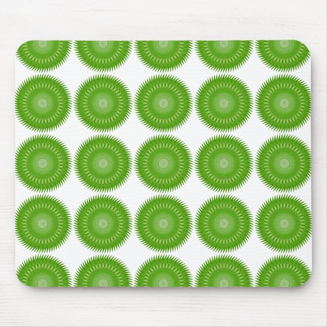 Sun Mandala green Mouse Pad (Front)