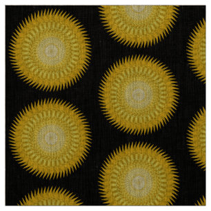 Sun Mandala in Yellow Fabric