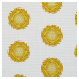 Sun Mandala in Yellow Fabric