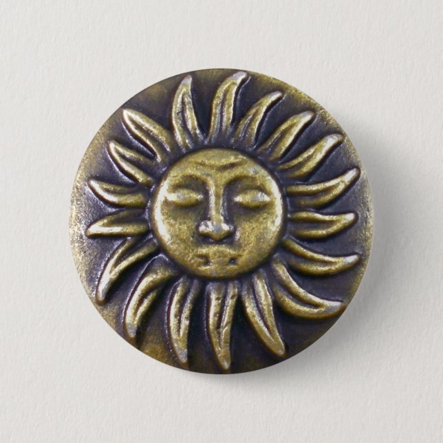 Sun Medallion 6 Cm Round Badge (Front)